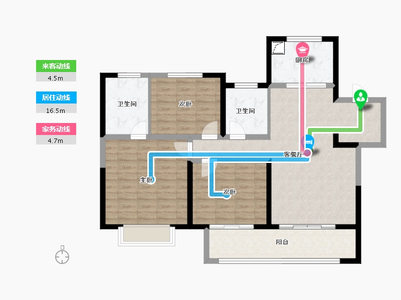 江苏省-无锡市-红豆香江华府-101.73-户型库-动静线