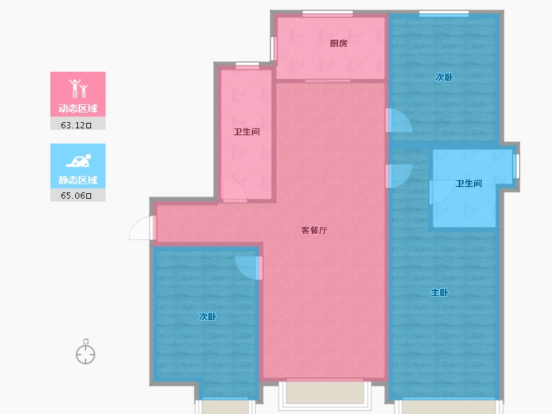 山东省-烟台市-万光山海城B区御山海-116.00-户型库-动静分区