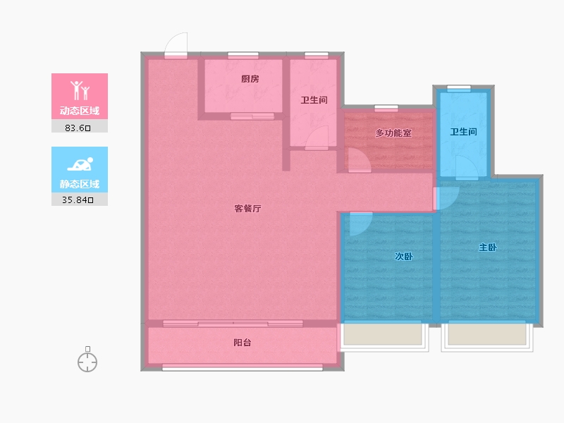 浙江省-台州市-金麟府-107.99-户型库-动静分区