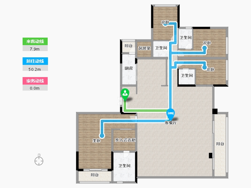 重庆-重庆市-鲁能泰山7号-273.09-户型库-动静线