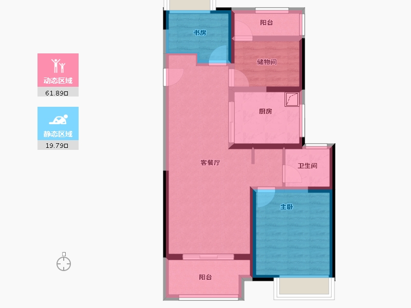 江苏省-无锡市-梁溪本源-71.63-户型库-动静分区