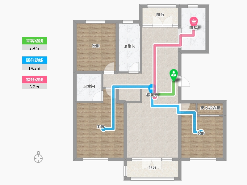 山东省-青岛市-新兴中心城-105.68-户型库-动静线