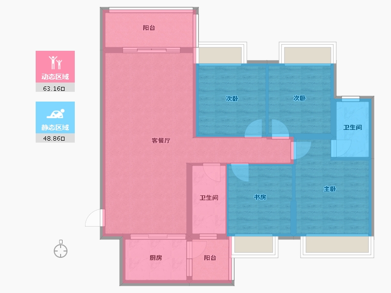 广西壮族自治区-桂林市-兴进御园-104.00-户型库-动静分区