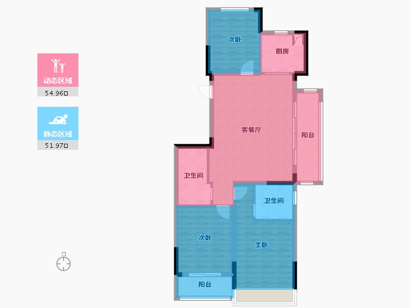 浙江省-绍兴市-和樾府-96.00-户型库-动静分区