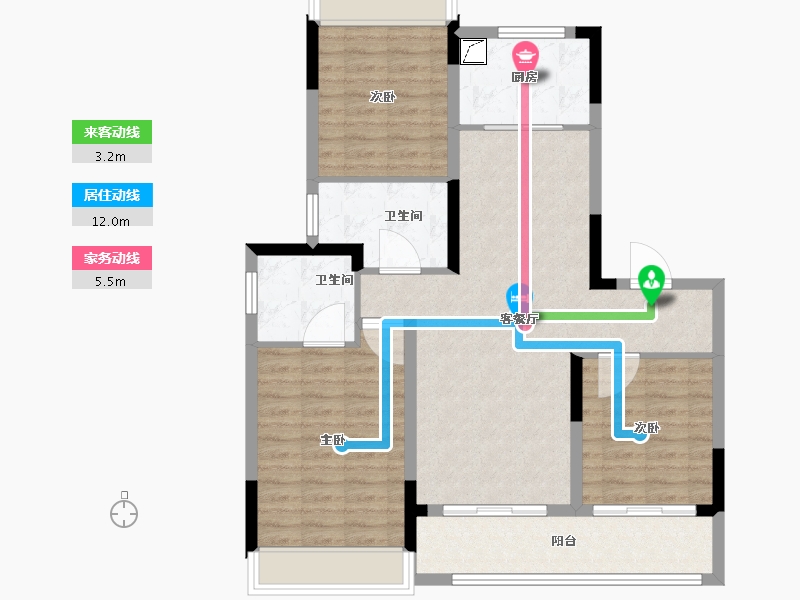 浙江省-绍兴市-和樾府-96.01-户型库-动静线