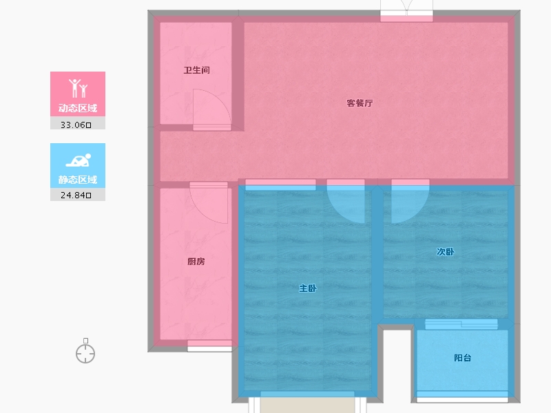 山东省-潍坊市-银燕永安新苑-67.00-户型库-动静分区