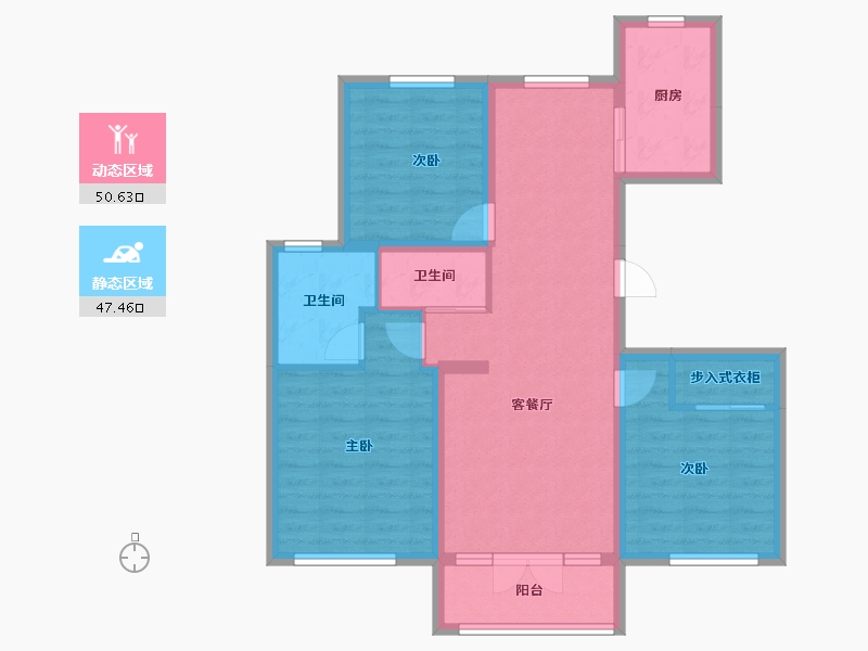 山东省-青岛市-新兴中心城-87.18-户型库-动静分区