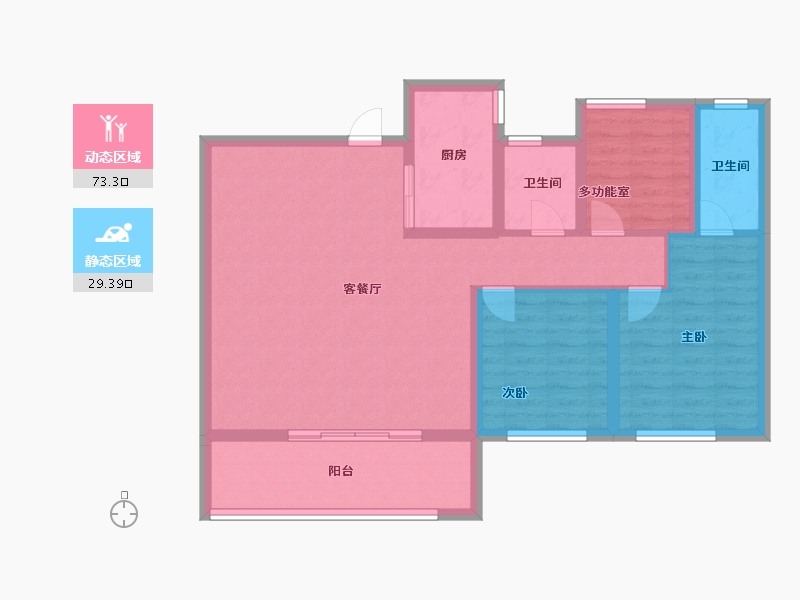 浙江省-台州市-金麟府-92.00-户型库-动静分区