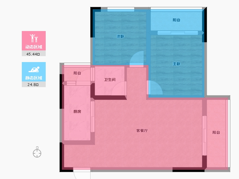 重庆-重庆市-江与江南-62.05-户型库-动静分区