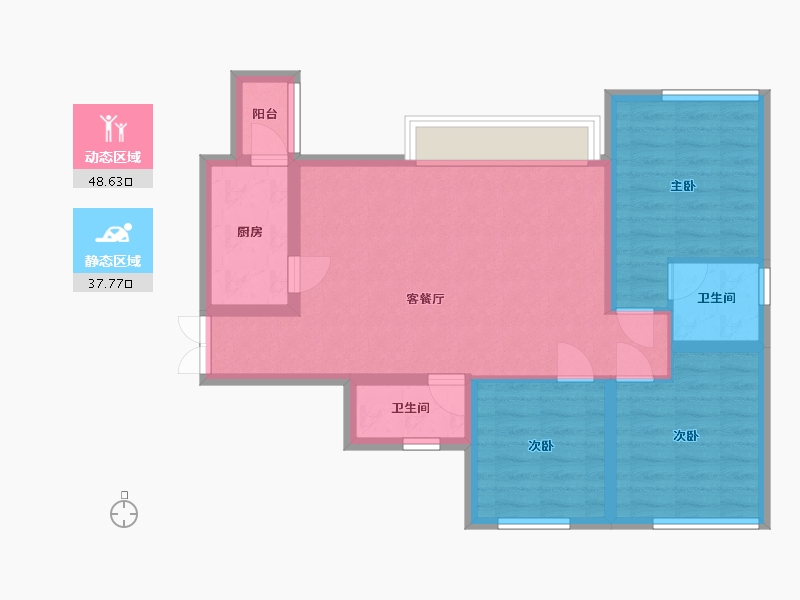 四川省-眉山市-璟瑞府-91.00-户型库-动静分区