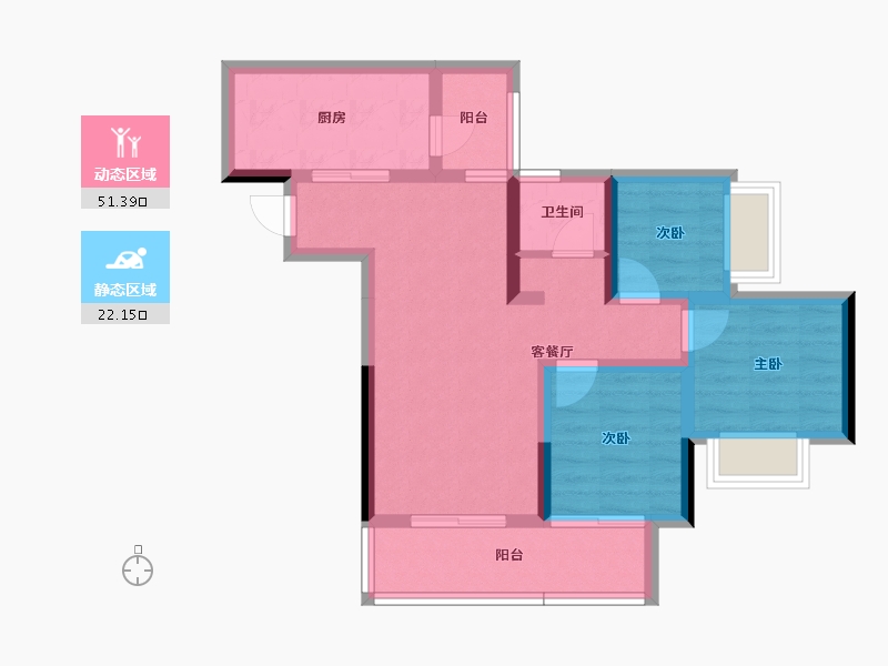 重庆-重庆市-中国摩-64.03-户型库-动静分区