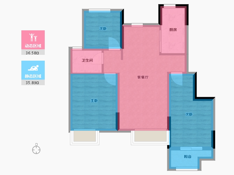 山东省-青岛市-中骏丽景府-75.00-户型库-动静分区