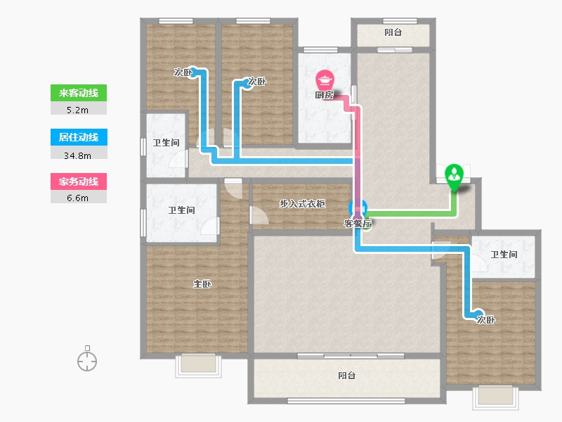 山西省-太原市-融创中心-208.99-户型库-动静线