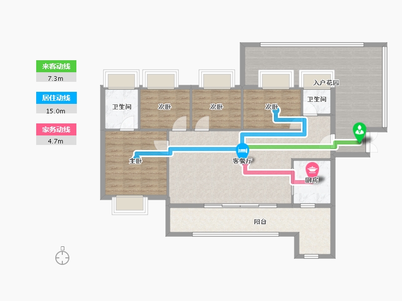 贵州省-贵阳市-中铁阅山湖-113.17-户型库-动静线