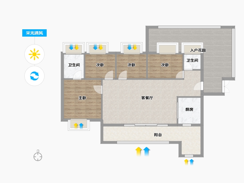 贵州省-贵阳市-中铁阅山湖-113.17-户型库-采光通风