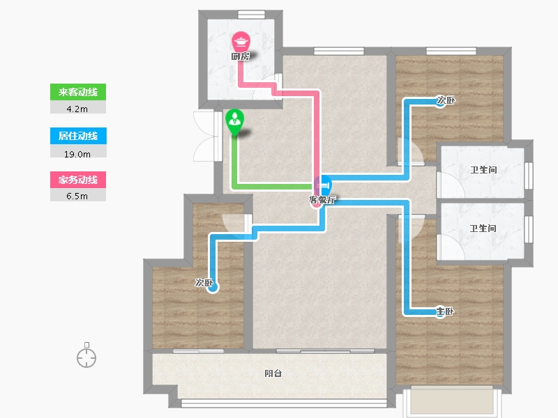 山东省-青岛市-恒信风华尚品-93.60-户型库-动静线