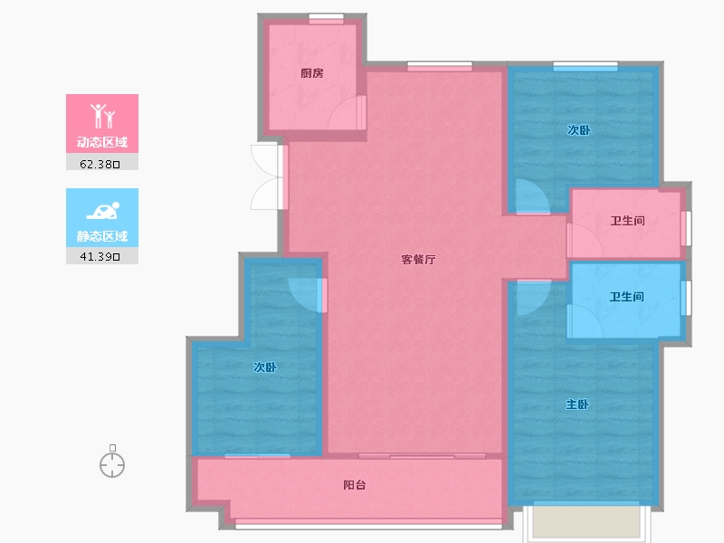 山东省-青岛市-恒信风华尚品-93.60-户型库-动静分区