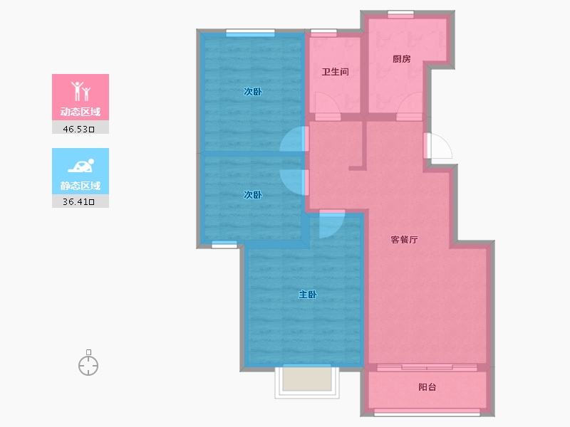 山东省-青岛市-新兴中心城-73.34-户型库-动静分区