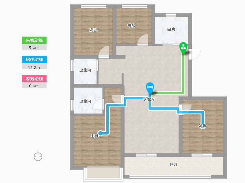 浙江省-台州市-方远荣安玖樾府-99.21-户型库-动静线