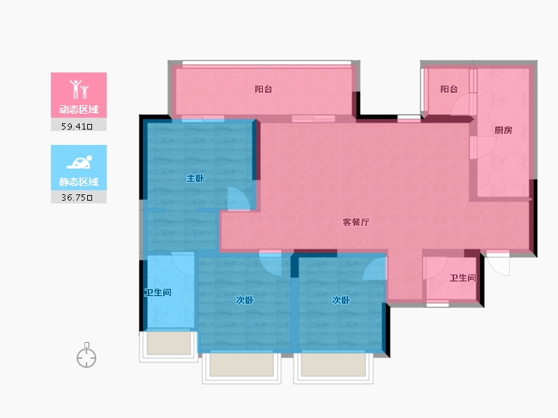 四川省-攀枝花市-悦山府-85.00-户型库-动静分区