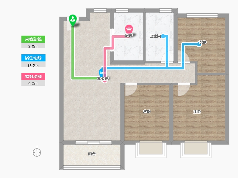 山东省-青岛市-海信盟旺世家二期-80.00-户型库-动静线