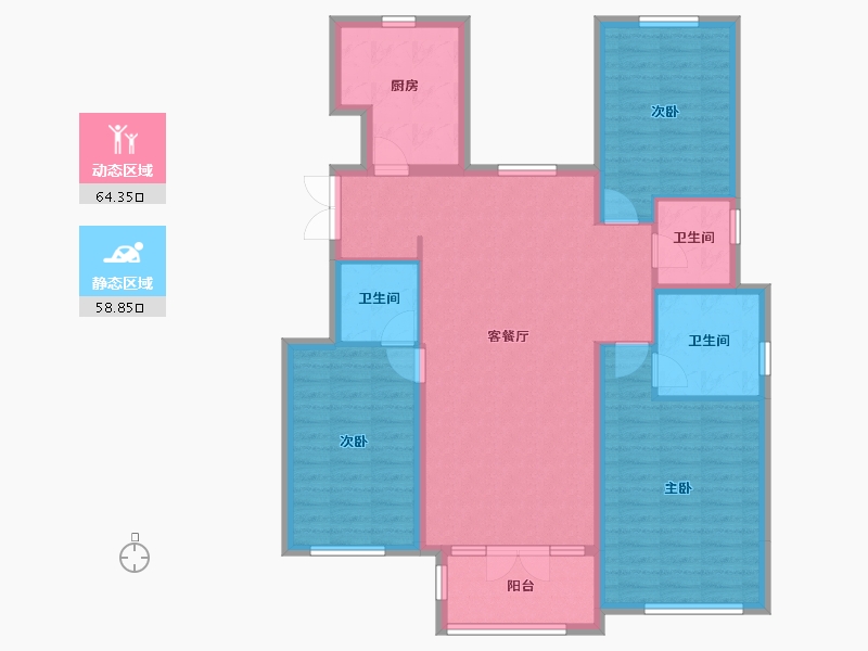 山东省-青岛市-新兴中心城-111.20-户型库-动静分区