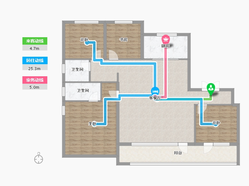 山东省-青岛市-灵山湾壹号-130.00-户型库-动静线