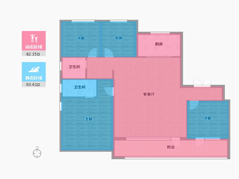 山东省-青岛市-灵山湾壹号-130.00-户型库-动静分区