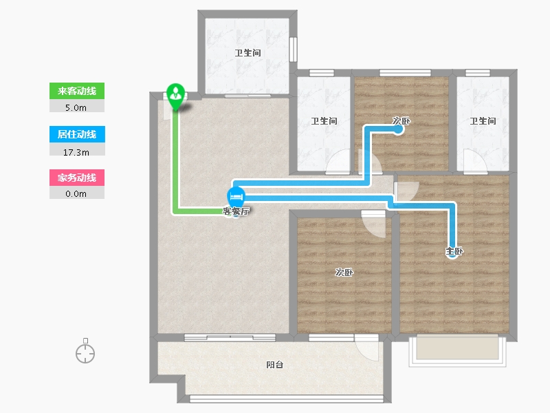 山东省-青岛市-海信盟旺世家二期-108.36-户型库-动静线