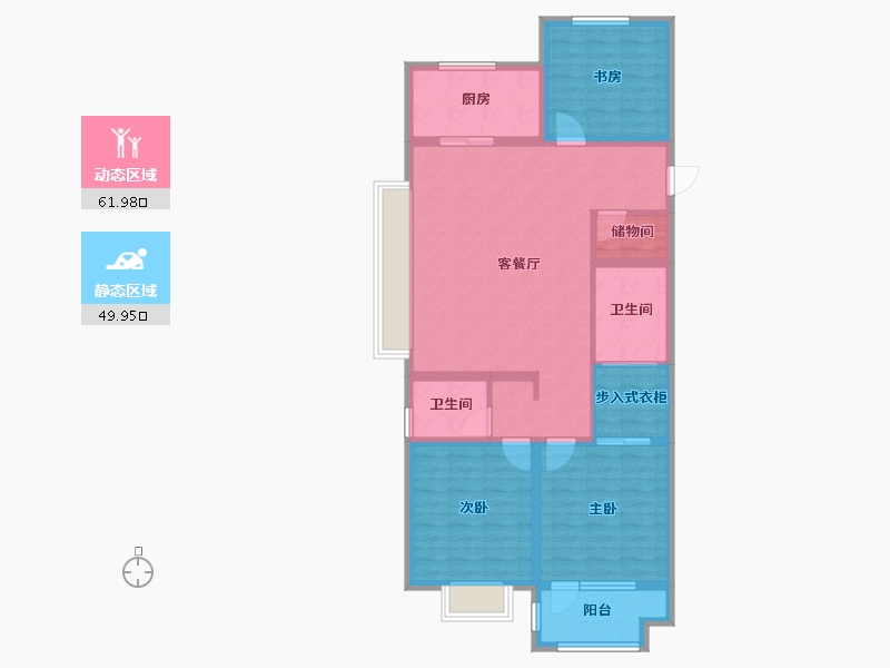 山东省-青岛市-海尔产城创东方学府-100.00-户型库-动静分区