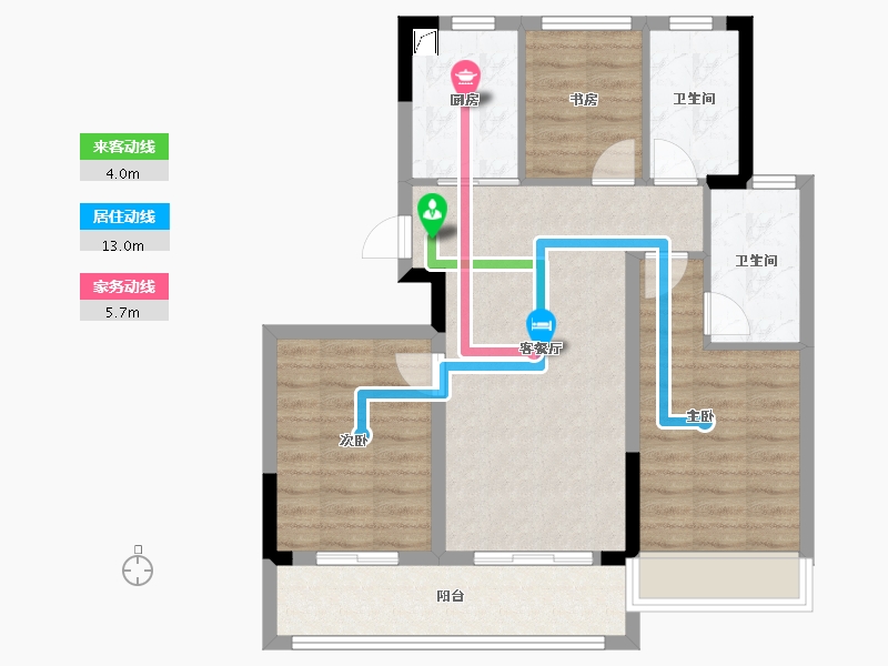 浙江省-绍兴市-和樾府-78.40-户型库-动静线