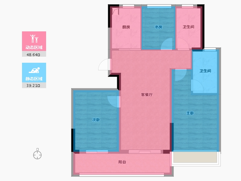 浙江省-绍兴市-和樾府-78.40-户型库-动静分区