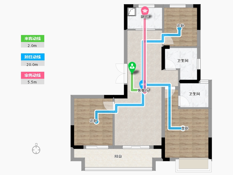 浙江省-绍兴市-天樾东府-80.80-户型库-动静线