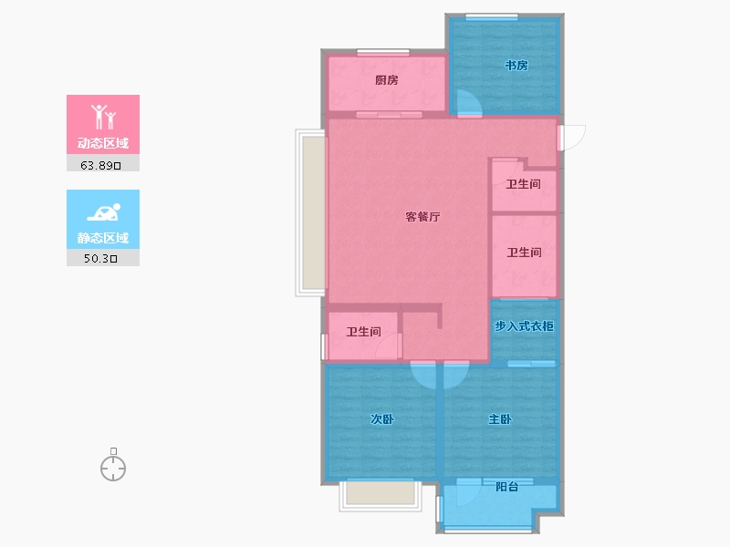 山东省-青岛市-海尔产城创东方学府-102.40-户型库-动静分区