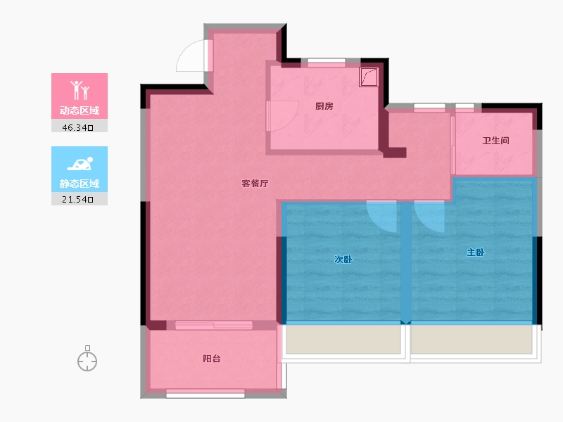 上海-上海市-上实海上菁英-60.00-户型库-动静分区