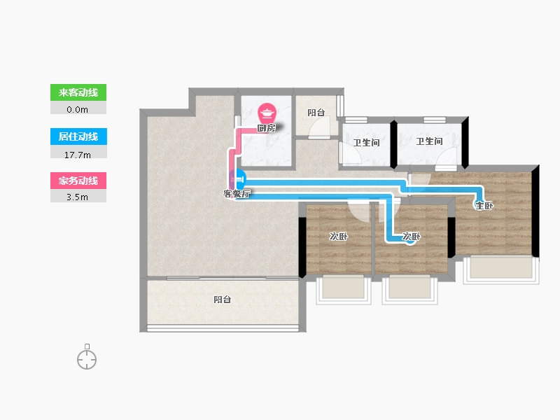 重庆-重庆市-中国铁建山语桃源-80.00-户型库-动静线