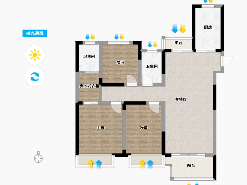 湖南省-衡阳市-高新未来城·文创谷-100.00-户型库-采光通风