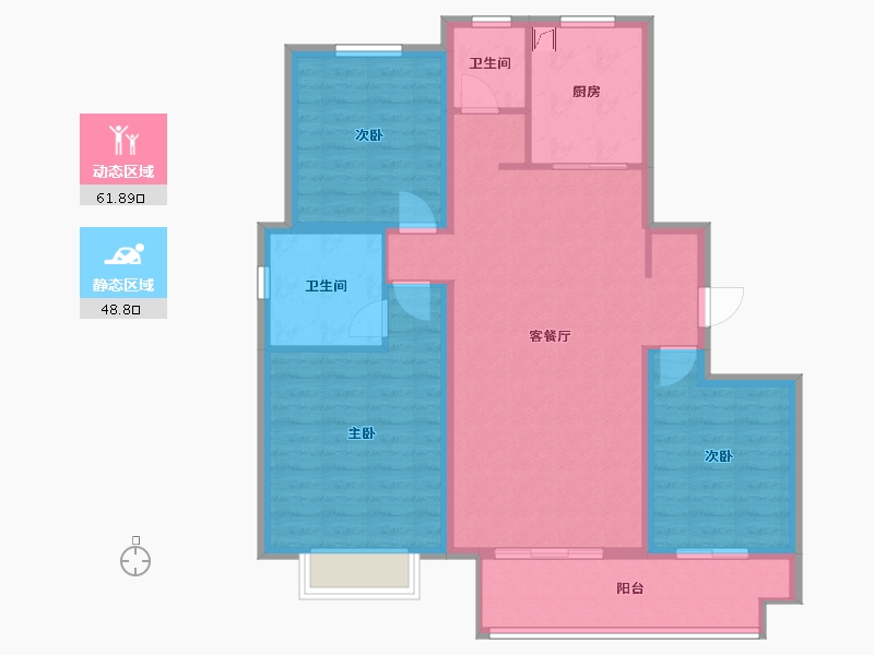 山东省-临沂市-宝丽·天樾-99.00-户型库-动静分区