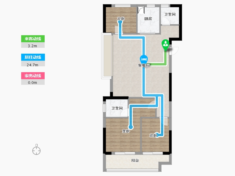 浙江省-绍兴市-天樾东府-87.20-户型库-动静线