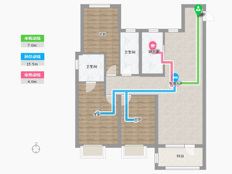 山东省-青岛市-青铁公园里-93.04-户型库-动静线