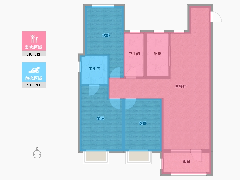 山东省-青岛市-青铁公园里-93.04-户型库-动静分区