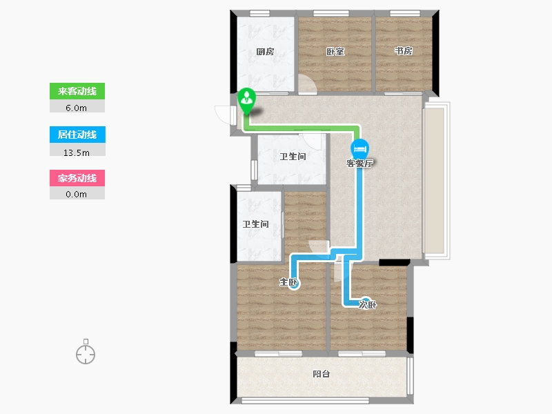 浙江省-台州市-中粮瑞府-96.00-户型库-动静线