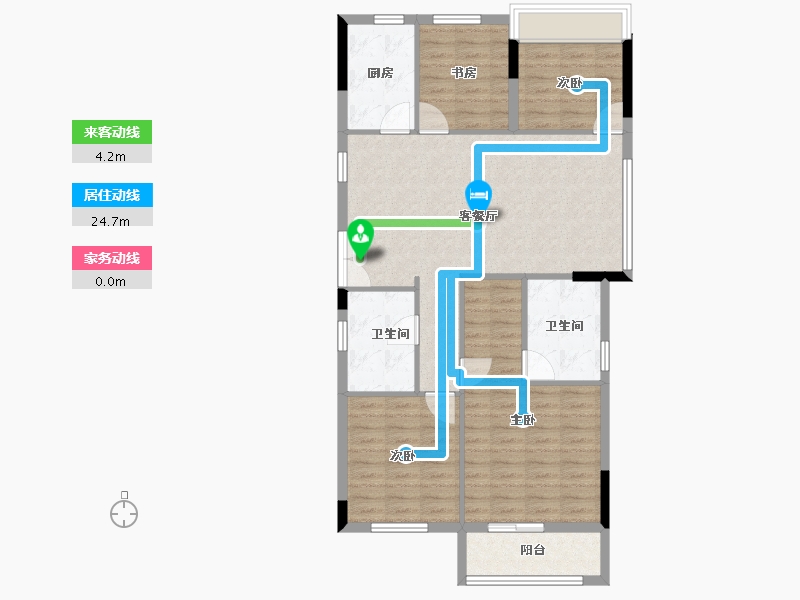 浙江省-台州市-天铂华庭-101.60-户型库-动静线