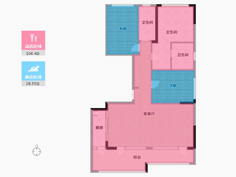 重庆-重庆市-龙兴国际生态新城-121.41-户型库-动静分区