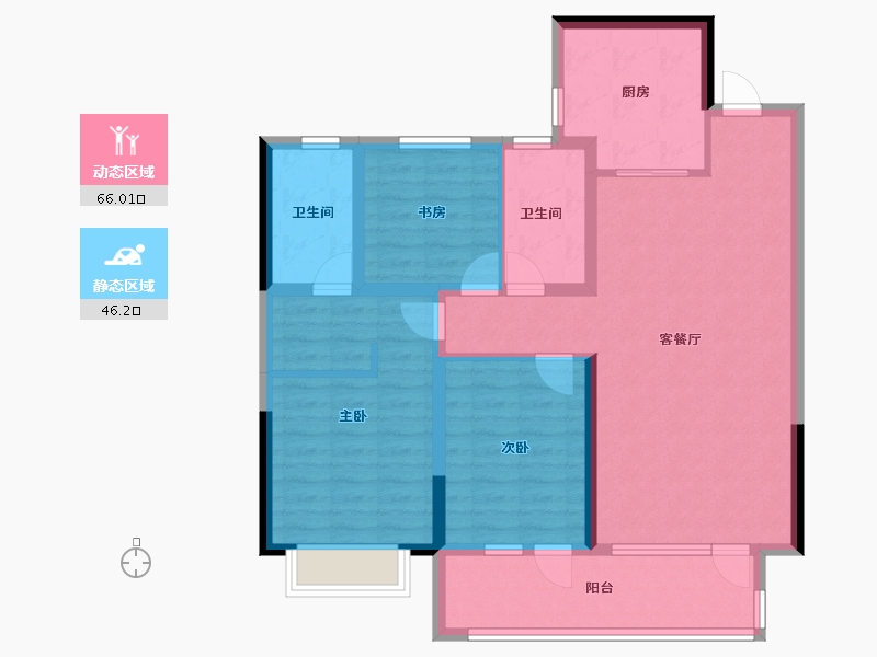 山东省-青岛市-海尔产城创东方学府-100.01-户型库-动静分区