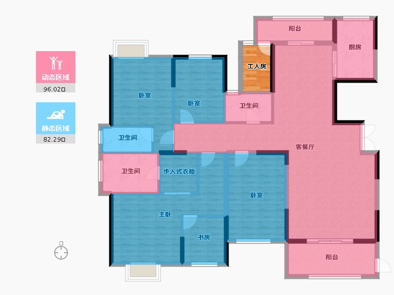 湖南省-长沙市-博林云栖-165.83-户型库-动静分区