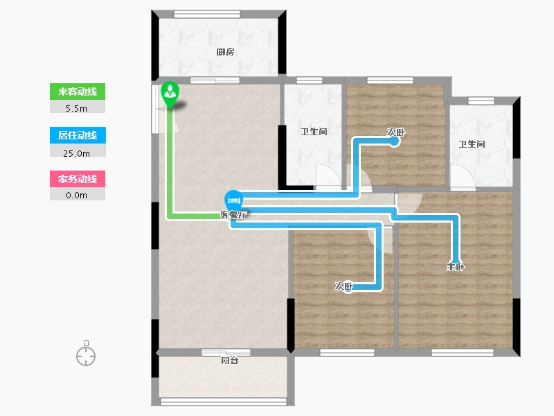 浙江省-台州市-天铂华庭-108.80-户型库-动静线