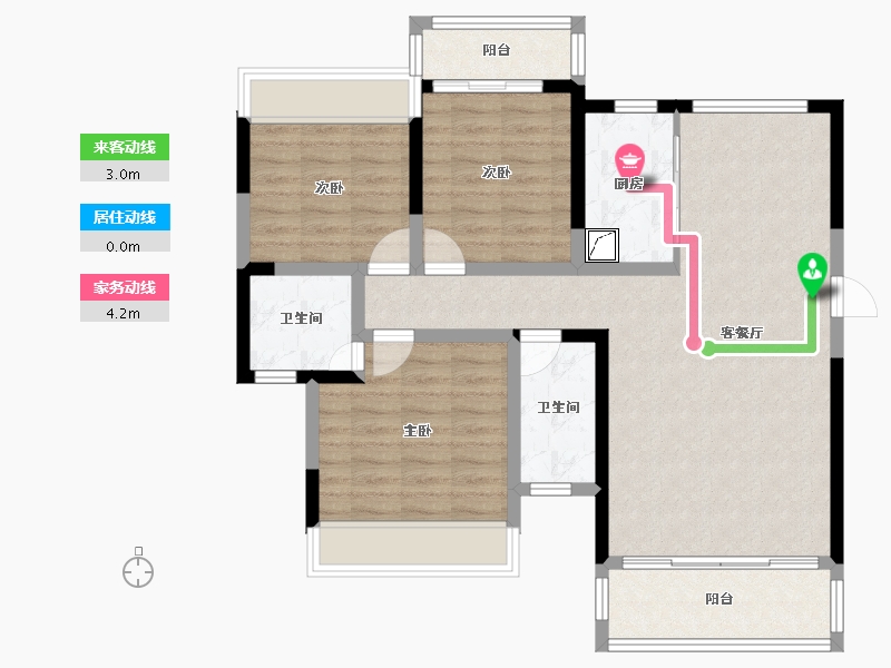 湖南省-湘西土家族苗族自治州-龙山县诚信华府-130.00-户型库-动静线