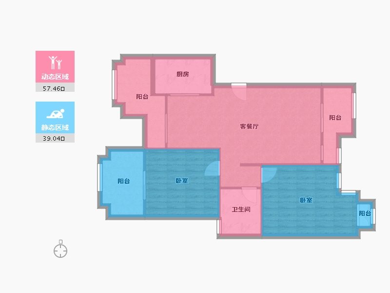 重庆-重庆市-碧桂园-74.02-户型库-动静分区