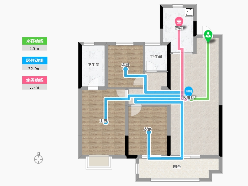 江苏省-徐州市-时代艺境-97.34-户型库-动静线